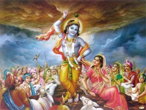 Krishna charmant les gopis