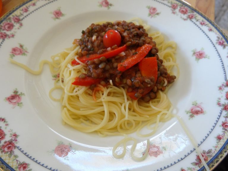 Recette : spaghettis « à la lentillaise »