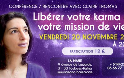 Conférence à Toulouse le 20 novembre à 20h