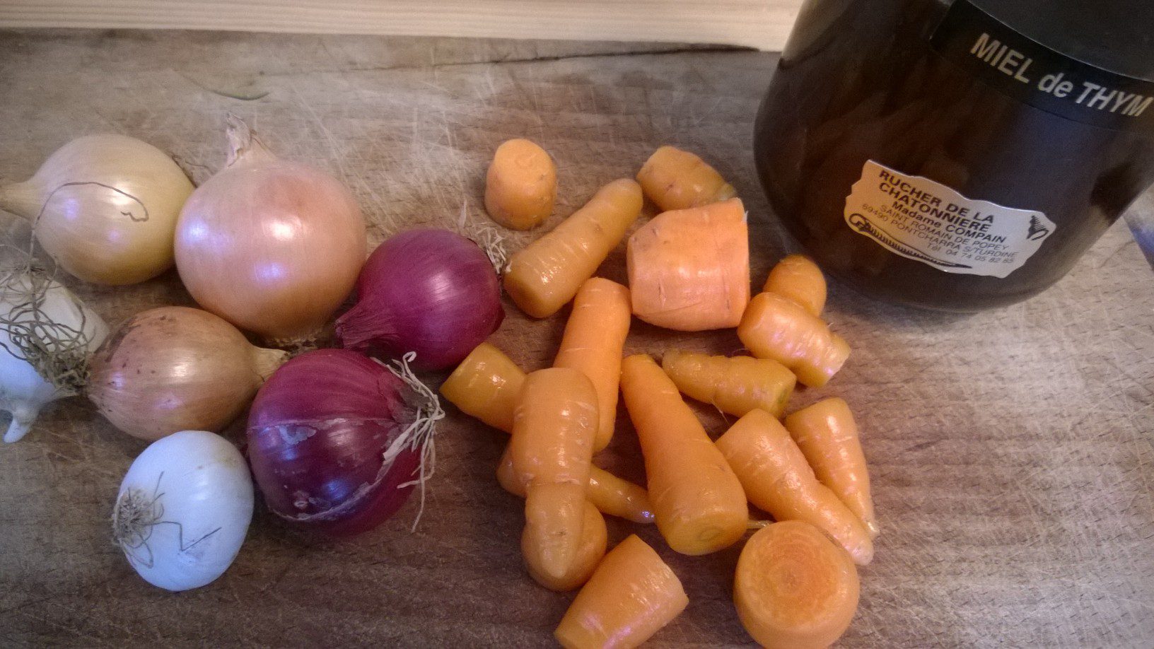 Recette : carottes et oignons confits au miel
