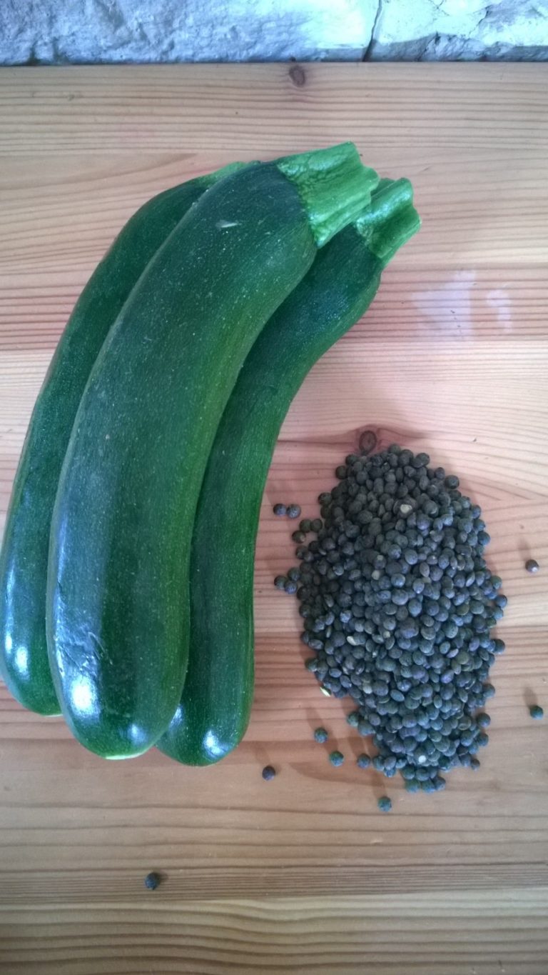 Salade de lentilles et courgettes