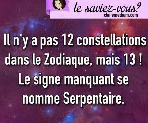 Le saviez-vous ? Le serpentaire est le 13ème signe astologique.